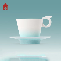 北京故宫文化服务中心故宫文创 玉璧雕龙咖啡杯 渐变色 高颜值 礼盒 生日龙年礼物