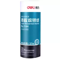 得力(deli)收银纸热敏小票打印纸80mm*60mm*27m 3144 2卷/筒 10筒起售
