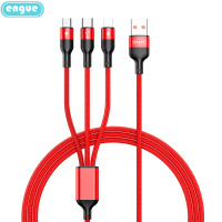 恩谷(ENGUE) 编织一拖三数据线快充版EG-918红色