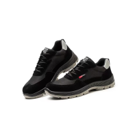 蓝客 高帮透气劳保鞋 钢包头凯夫拉轻便