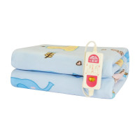 彩虹 1322彩虹全线路安全保护双控双温电热毯(双人)舒适绒1.6米*1.3米,开关随机,花色随机,