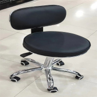 一痕沙 黑色皮椅办公椅美容凳收银升降电脑椅子大工椅实验椅