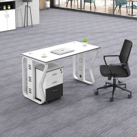 科野 办公家具办公桌椅组合现代简约职员办公桌屏风工位卡座 单人位(含柜)
