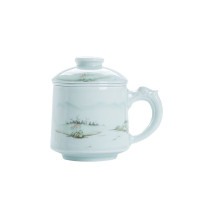 昌南(changnan)逸品天合影青茶杯-悠然田园龙头杯