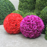 思唯美(sweet made) 定制仿真玫瑰花球商场美陈装饰娟花婚庆道具 50cm-4个装(定制联系客户经理)