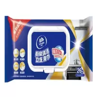 维达抽取式厨房带盖湿巾去油污湿纸巾家庭装 26片/包