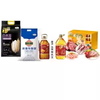 福临门软糯香米特精粉土榨花生油羊肉组合≥5KG大米