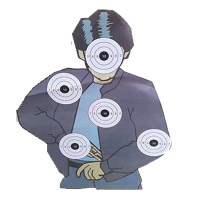 实战射击实景半身靶 56*87cm[100张起订]