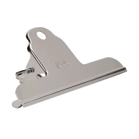 得力(deli)9531 145mm山形铁票夹 画夹不锈钢夹子 4只装