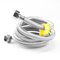 不锈钢编织软管 80CM马桶热水器进水软管双头管上水管冷热水4分软管高压防爆