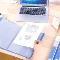 得力文件夹资料册透明插页A4资料收集册办公多层试卷整理80页收纳夹 5004es(40页)[1/12/48]