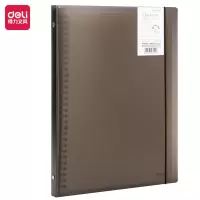 得力(deli)A4/60张(120页)活页笔记本子 可替换芯记事本 灰色 HA460 单位:本