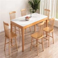 白寅 BY-YMSDZ-002 原木色岩板餐桌 单桌[12mm加厚岩板](单位:张)