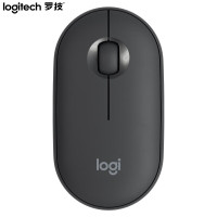 罗技(Logitech) PEBBLE鼠标 无线蓝牙鼠标 办公鼠标 女性鼠标对称鼠标 鹅卵石造型 石墨黑