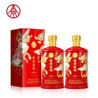 五粮液股份富贵吉祥精致52度500ml*2瓶装固态法浓香型纯粮食白酒