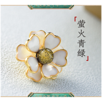 金陵金箔(JINLING GOLDFOIL)金箔胸针-红叶秋声,