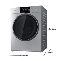 松下 10公斤全自动滚筒洗衣机 LED触控屏泡沫净三维立体洗 XQG100-E155 10公斤滚筒洗衣机