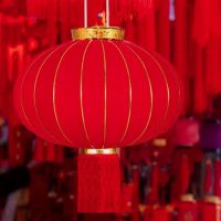 企采严选 红灯笼黄流苏款 总高100cm 直径65cm