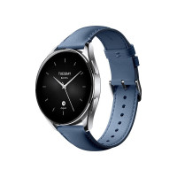 小米手表Xiaomi Watch S2 46mm全天血氧监测 血氧异常振动提醒 运动智能手表 银色边框+港湾蓝真皮表带