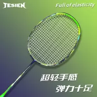 特斯恩(TESIEN)全碳素超轻耐打羽毛球拍初学者成人比赛训练 轻双拍 阻击系列-宇宙蓝 TSY-601B