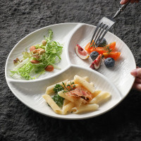 传旗分餐盘10英寸分格圆盘沙拉盘