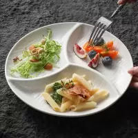 传旗分餐盘10英寸分格圆盘沙拉盘
