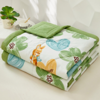 晶华空调被全棉夏凉被(180*220)±0.3CM蓝底叶枫海韵床