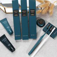 音羽牙具套装一次性洗漱用品套装(牙刷+牙膏) 灰色磨尖刷毛 青蓝色