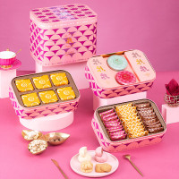 锦华礼 糕点礼盒曲奇饼干巧克力花生酥坚果西式糕点 锦华臻礼糕点礼盒1214g 1盒