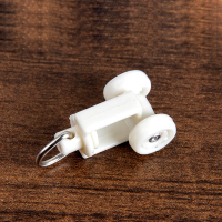 顾致窗帘轨道滑轮(卡口式)窗帘滑轮B11,弯轮,尺寸(内宽12.8*滑轮直径9)±1mm组