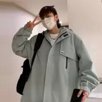 港风外套男冲锋衣男女同款新款户外防水防风春秋季登山钓鱼服