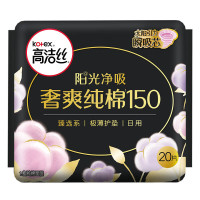 高洁丝(Kotex)臻选护垫奢爽纯棉150mm20片*5包