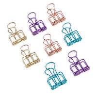 长尾夹/燕尾夹/票夹得力镂空长尾票夹8206 8只装