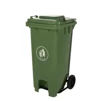 厂家直销塑料脚踏垃圾桶中间脚踏款学校医院社区街道酒店 50L