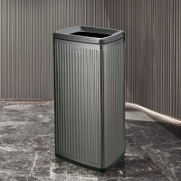 GNF不锈钢垃圾桶30升酒店洗手间无盖走廊电梯口商用大号直投 SF30-F09黑金