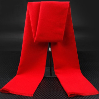 天琴 红围巾男女款活动年会定制围脖围巾