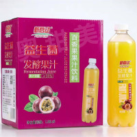 唯唯倍健 百香果汁 益生菌+果粒果汁 1.25L 6瓶/箱 单位:瓶