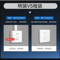 正泰(CHNT) 明装插座墙壁面板二三插 NEW1C 五孔10A