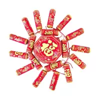 幽帆 仿真电子鞭炮电子炮超响鞭爆免插电结婚春节家用爆竹室外乔迁炮 1.6米超响4炸款