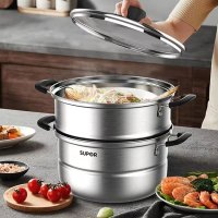 苏泊尔 好帮手不锈钢双层蒸锅VZ26BS05 26cm