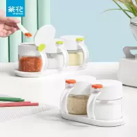 茶花组合装圆点双组玻璃调味瓶(300ml*2)+圆点玻璃调味瓶(300ml)随机色