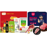 恒都国产原切谷饲牛排米面油调味品组合 HD-JLY421