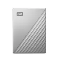 西部数据(WD)商务移动硬盘type-c My Passport Ultra备份 加密大容量便携 银色 2TB