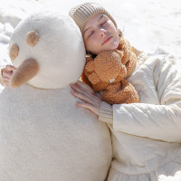 ohsunny毛绒保暖围巾卡通新款儿童秋冬款加绒加厚脖套可爱围脖