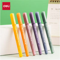 得力(deli)蜜糖系6色双头荧光笔标记笔彩色记号笔SK115 6支/盒 6盒起售