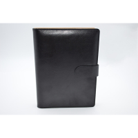 BINGTUO商务办公笔记本会议记录本变色PU黑色6孔笔记本