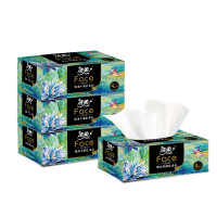 洁柔牌纸面巾油画Face盒抽加厚4层90抽面巾纸*48盒
