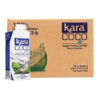 KARA Coco佳乐椰子水330ML *12瓶 来自印尼苏门答腊群岛 新鲜采摘 拒绝添加 快速补水 零脂轻卡
