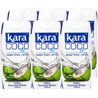 KARA Coco佳乐椰子水330ML *6瓶 来自印尼苏门答腊群岛 新鲜采摘 拒绝添加 快速补水 零脂轻卡