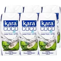 KARA Coco佳乐椰子水330ML *6瓶 来自印尼苏门答腊群岛 新鲜采摘 拒绝添加 快速补水 零脂轻卡